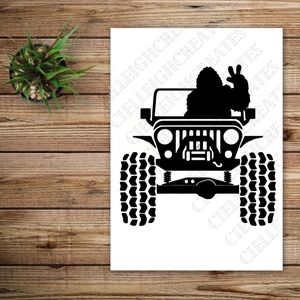 *2 for $20* Sasquatch Jeep Peace Vinyl Decal  Sticker Handcrafted